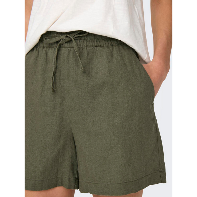 JDY Say HW Linen String Shorts