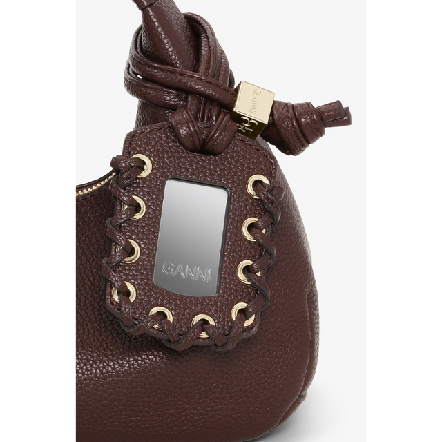 Ganni Hobo Mini genarbt