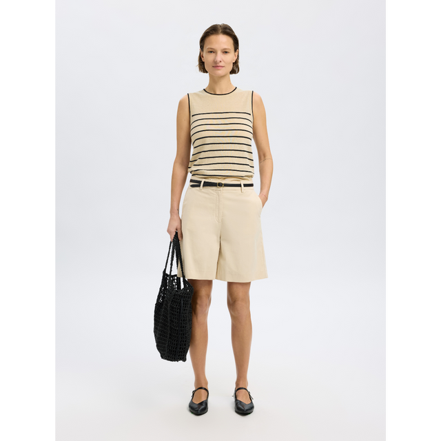 Selected Femme – Esther – Strickoberteil mit Kontrast