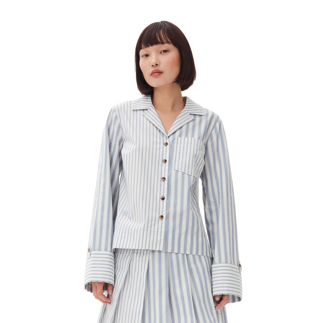 Ganni Stripe Cotton Shirt