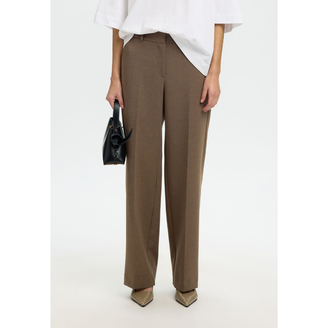 Ausgewählte Damen SLFRITA MW WIDE PANT MELANGE