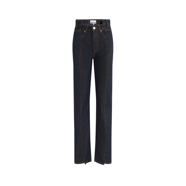 Ganni Slub Denim Fold Jeans