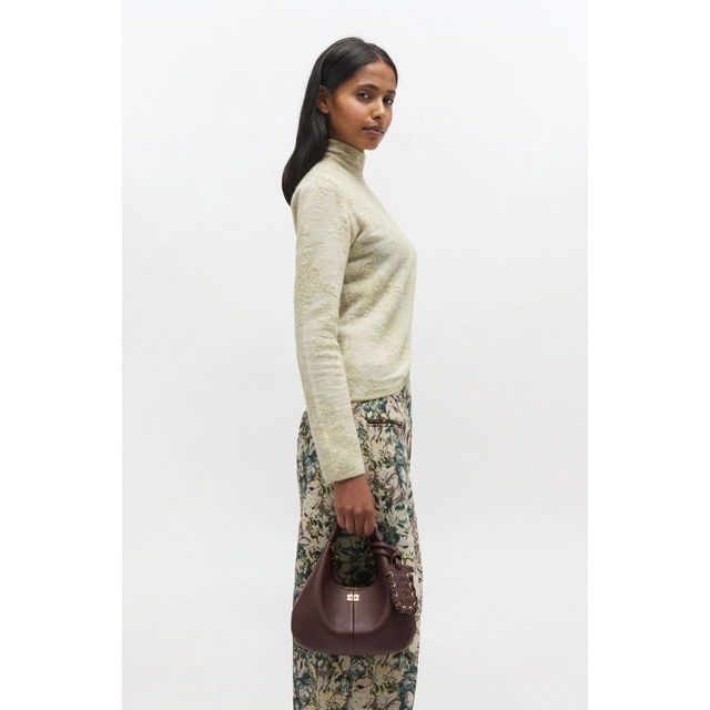 Ganni Hobo Mini genarbt