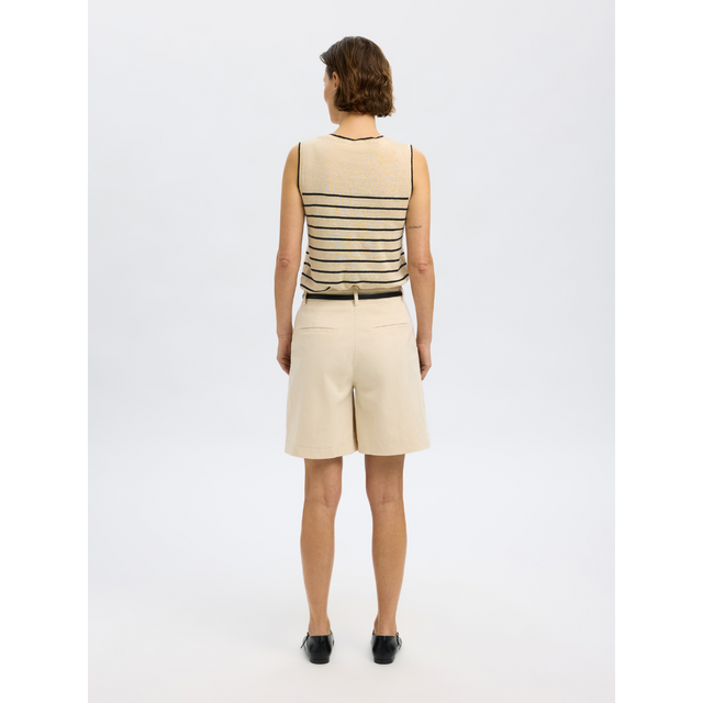 Selected Femme – Esther – Strickoberteil mit Kontrast