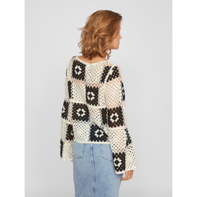 VILA-VILEAH L/S CROCHET TOP / W