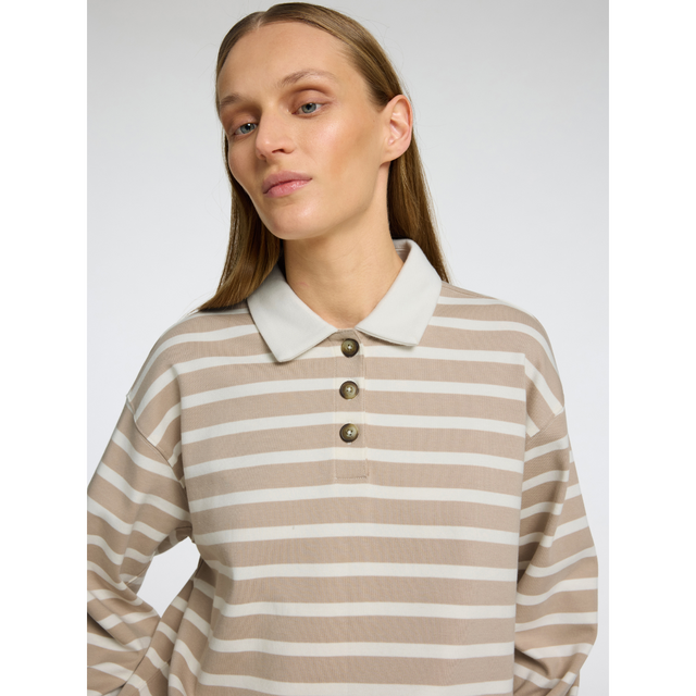 Selected Femme SLFWADA LS STRIPE COLLAR TOP