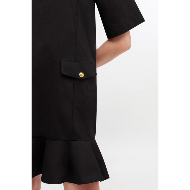 Ganni Stretch Cotton Mini Dress