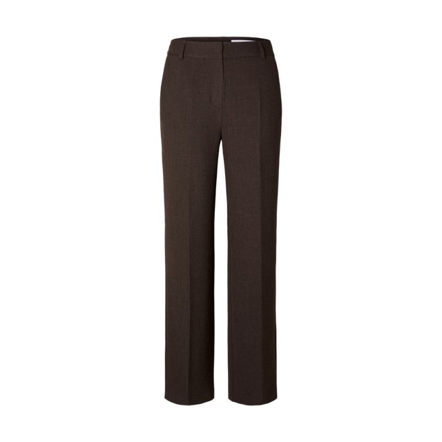 Selected Femme Bukser Slfrita Mw Wide Pant Java Mel - Prinsesse2ben