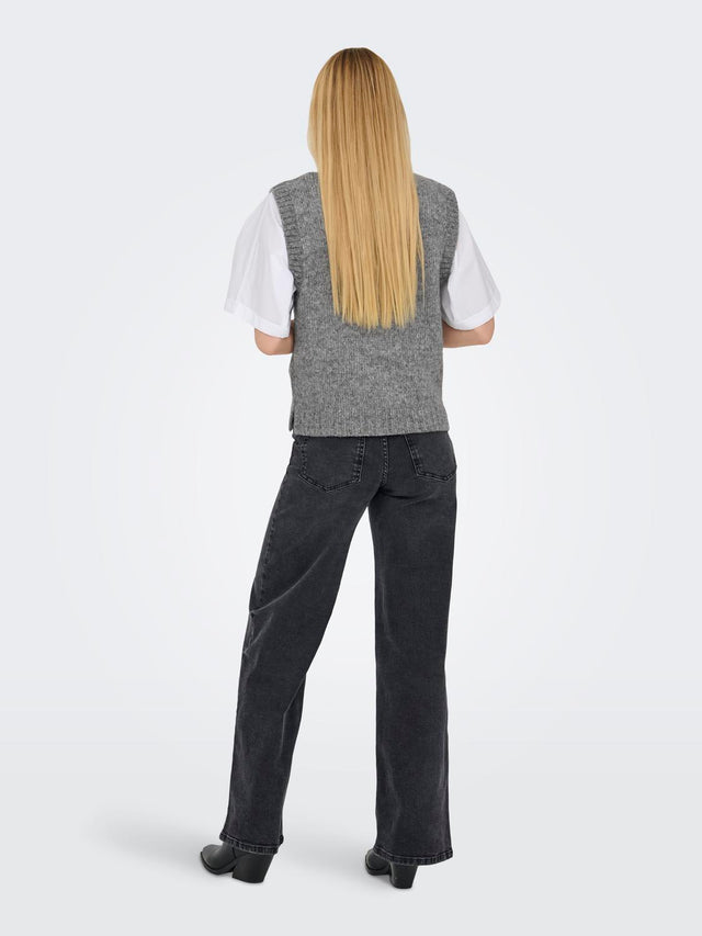 JDY-Malone Strickweste mit Rundhalsausschnitt, Größe S/L