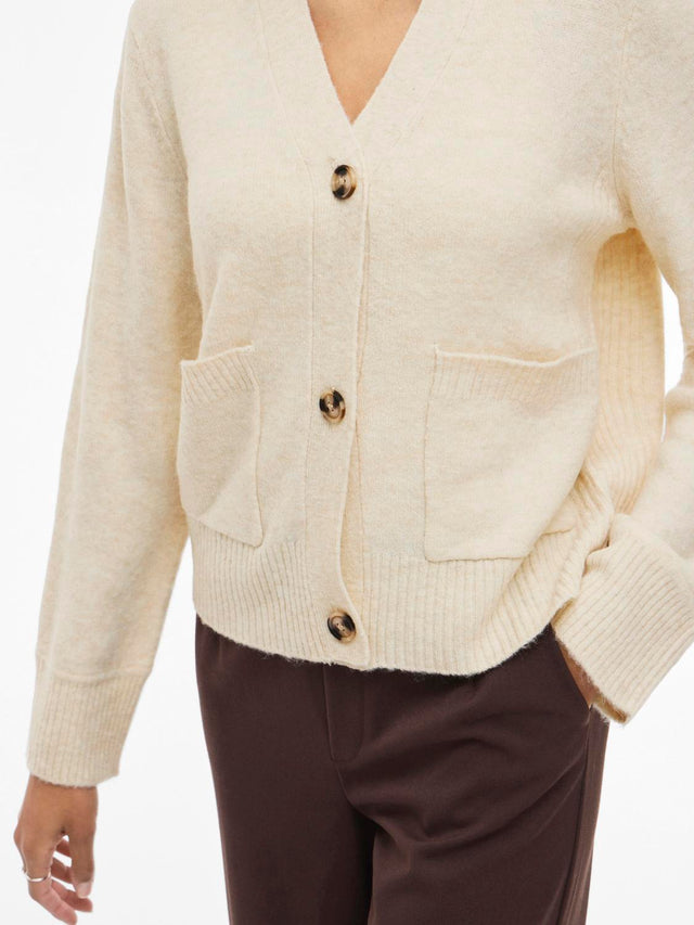 VILA-Vimiraz V-Ausschnitt Langarm-Strickjacke