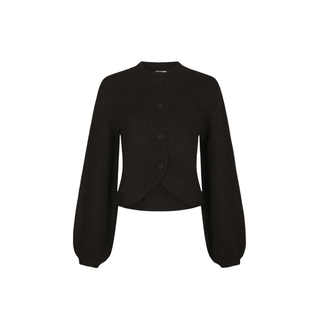 Neo Noir Gio Fluffy Knit Cardigan