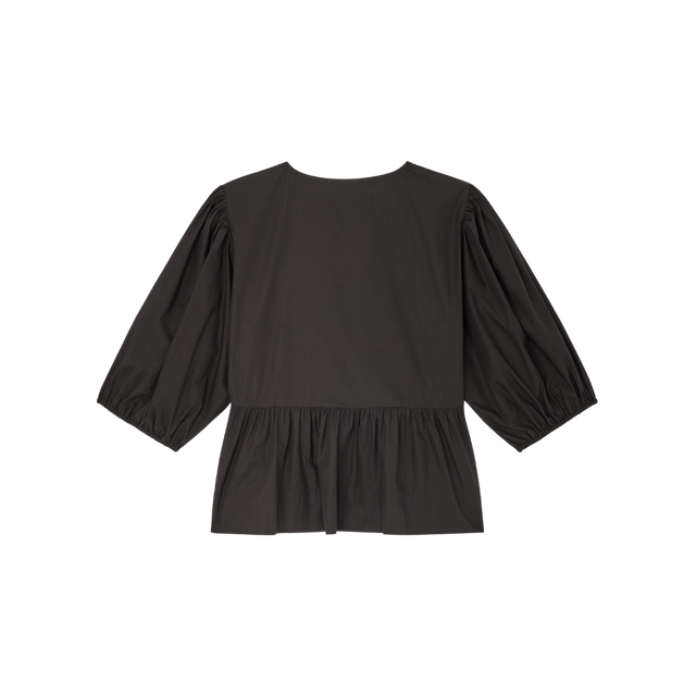 Ganni Cotton Poplin Peplum Blouse - bag