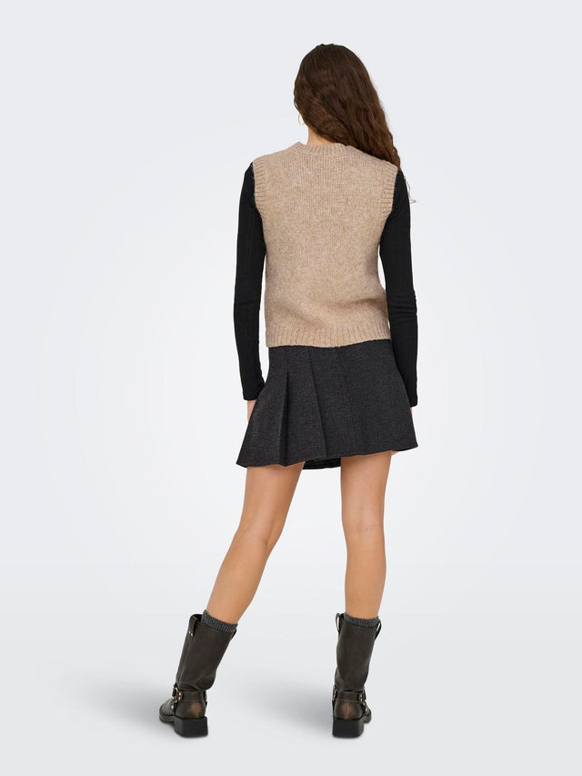 JDY-Malone Strickweste mit Rundhalsausschnitt, Größe S/L