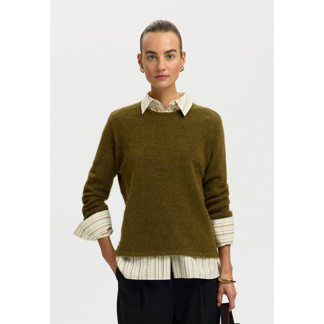 Selected Lulu New LS Knit O-Neck Noos