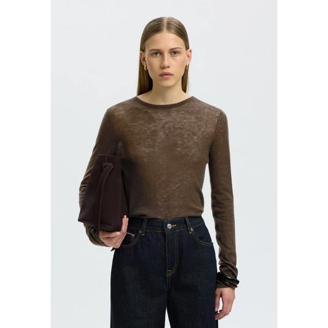 Selected Wendy LS Knit Wool O-Neck Noos
