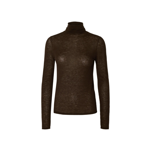 Selected Wendy Wool LS Knit Roll Neck