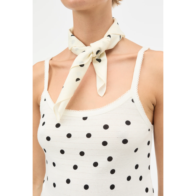 Mads Nørgaard Soft Cotton Self Dot Scarf