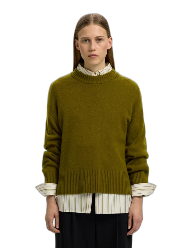 Selected Women Cille Cashmere Blend LS Knit O-Neck