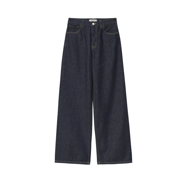 loose-fit-carhartt-bukser-forvasket-blå-ses-forfra