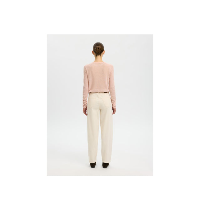 Pale dogwood strik cardigan fra Selected woman - bag