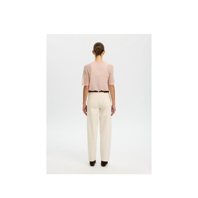 Pale dogwood strik t-shirt fra selected woman - bag