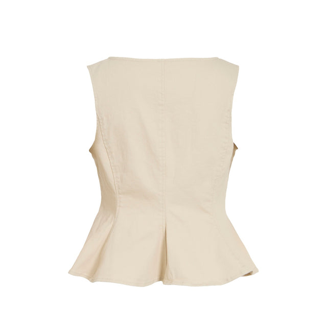Peplum top i birch fra Vila - bag