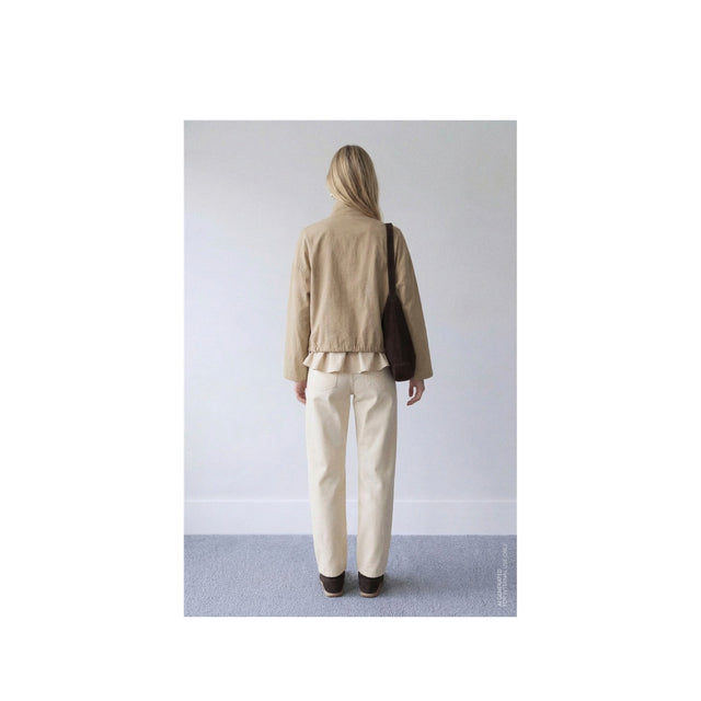 Peplum top i birch fra Vila - helfigur bag