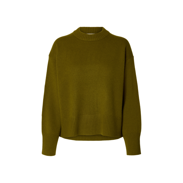 Selected Women Cille Cashmere Blend LS Knit O-Neck